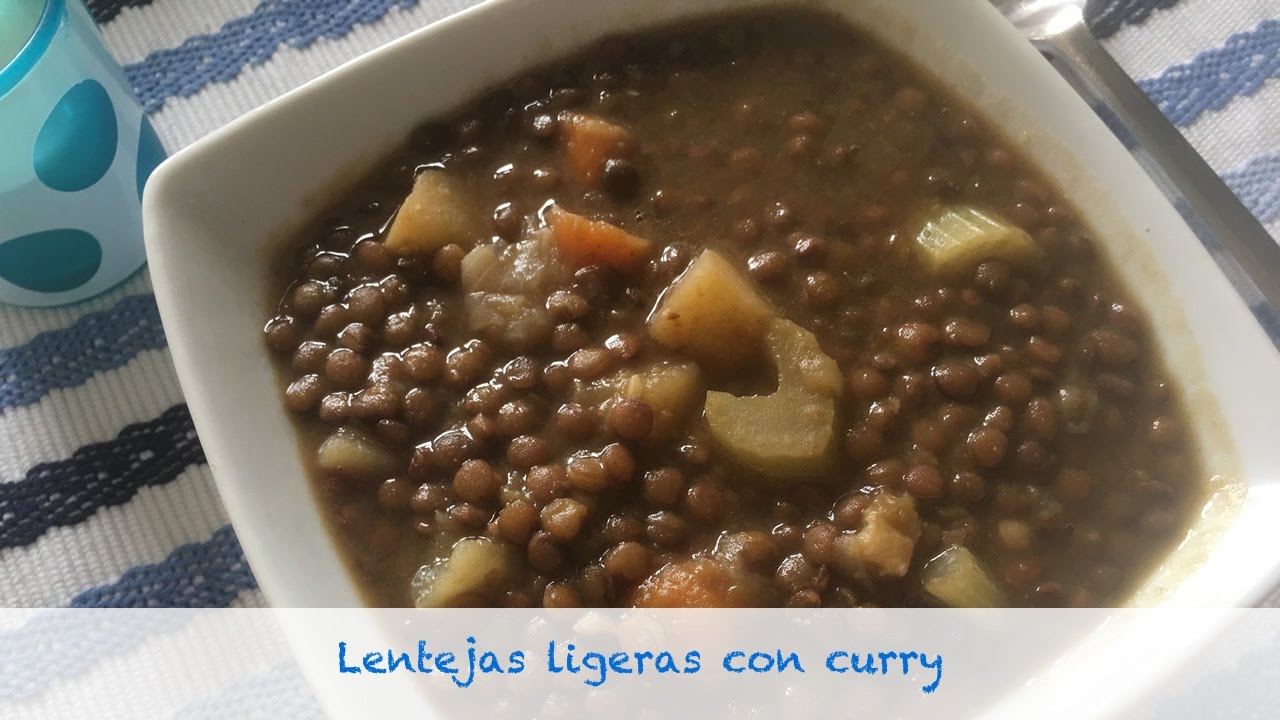 Lentejas ligeras con curry