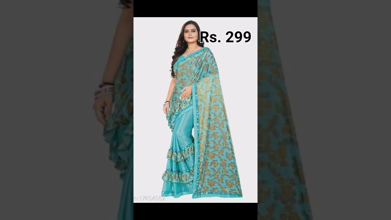 Party Wear Lycra Print Saree with Blouse Piece | Meesho Saree Haul | #shorts #viralshorts #ytshorts