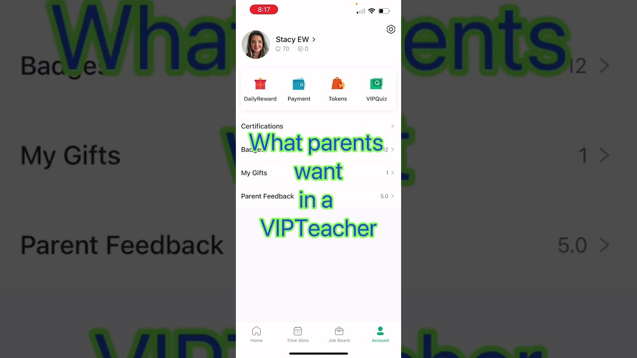 What parents want in a VIPTeacher 