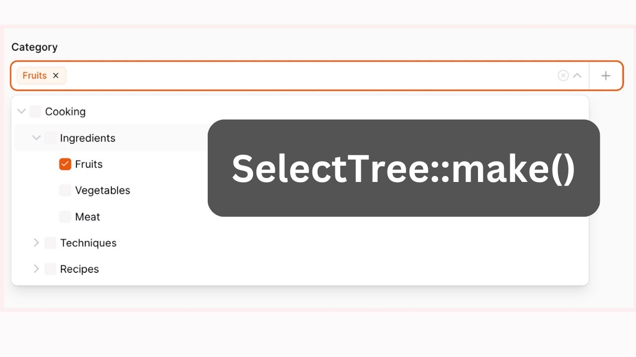 Filament Plugin: Select Tree for Multi-Level Categories