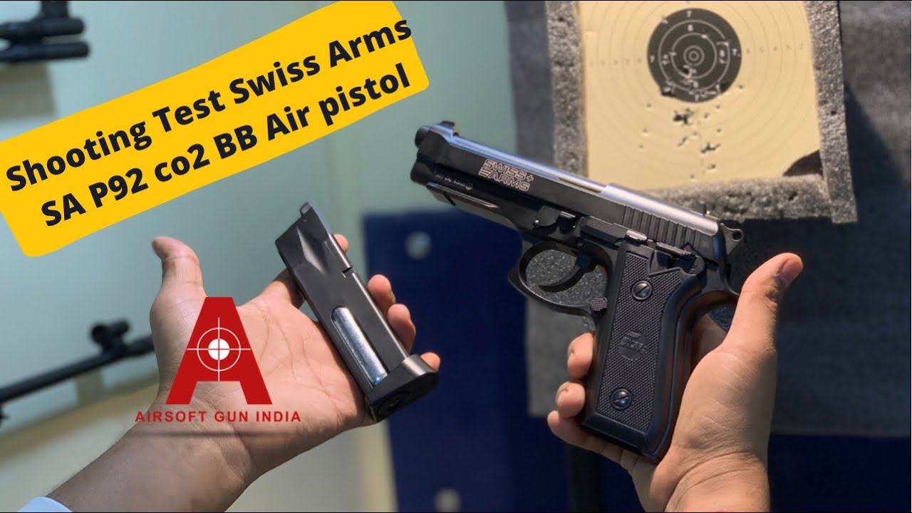 Shooting Test Swiss Arms SA P92 co2 BB Air pistol