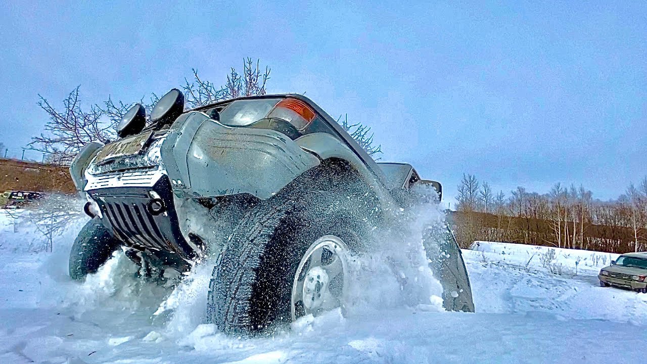 Куда полетел? Псих на Pajero Mitsubishi. Оффроуд горка 