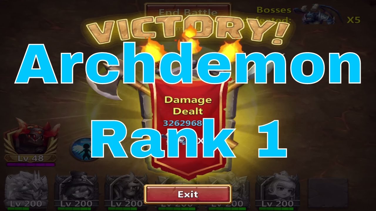 Castle Clash Archdemon: Rank 1 (10.3 Billion Damage)