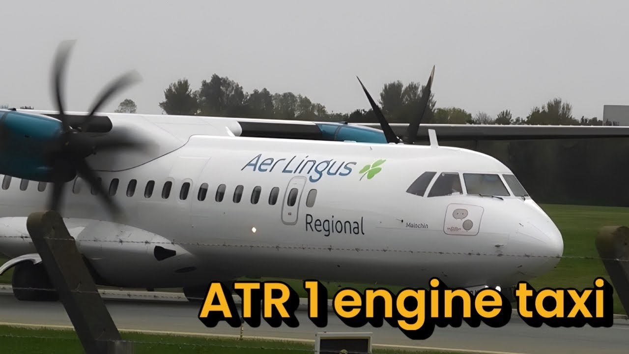 ATR one engine taxi and start up #airplane #aviation #aeroplane #planespotting
