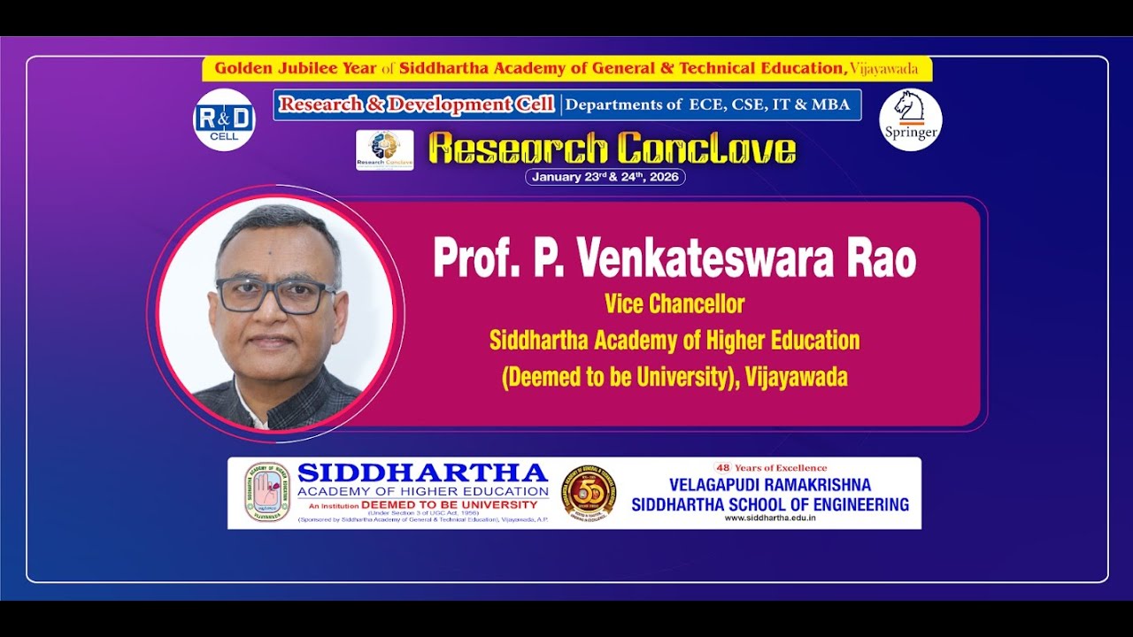 Dr. Venkateswara Rao on Academic Excellence and the Deemed University Roadmap