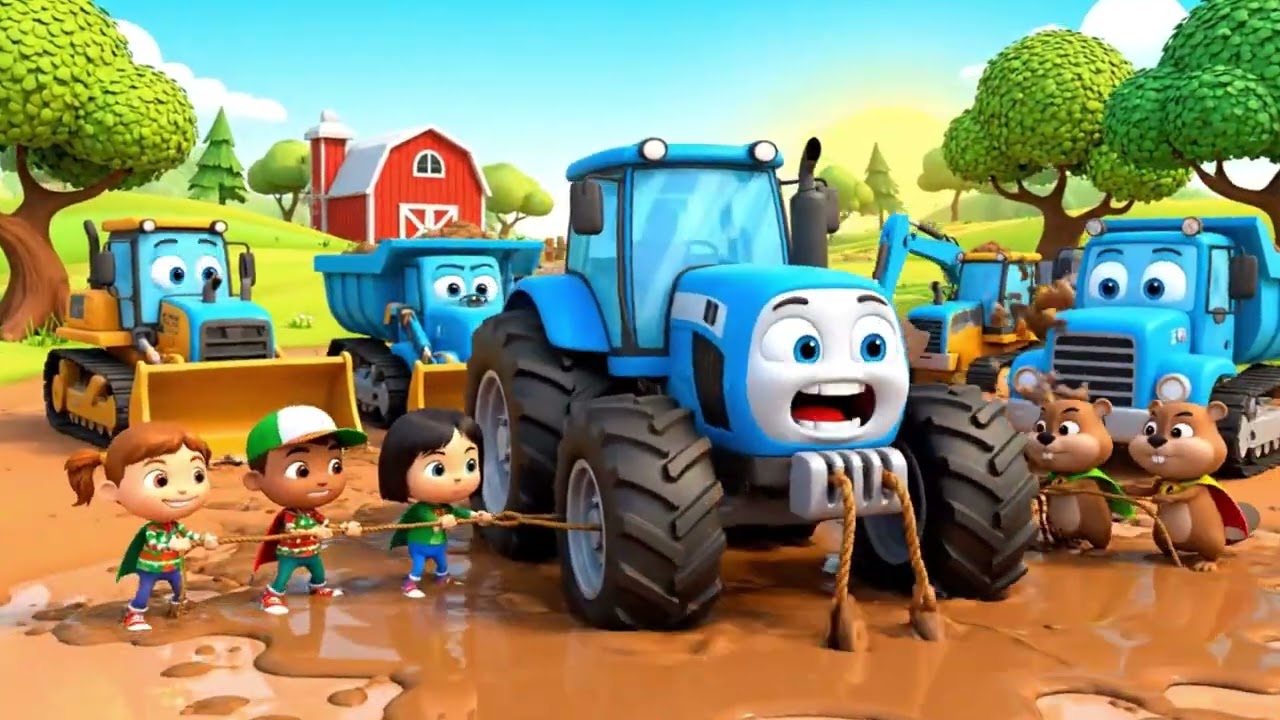 🚜 The Digger Dance Song | Construction Vehicles for Kids