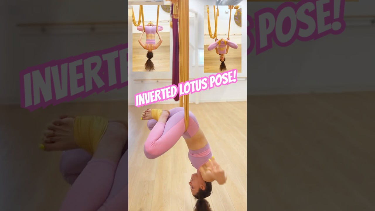 Aerial Yoga Tutorial Day 9: How to do an inverted Lotus Pose w/ Jessy