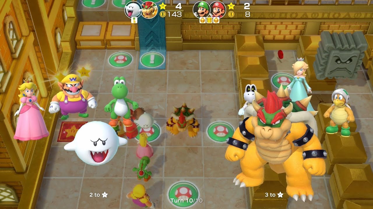 Super Mario Party Partner Party #362 Tantalizing Tower Toys Boo & Bowser vs Luigi & Mario