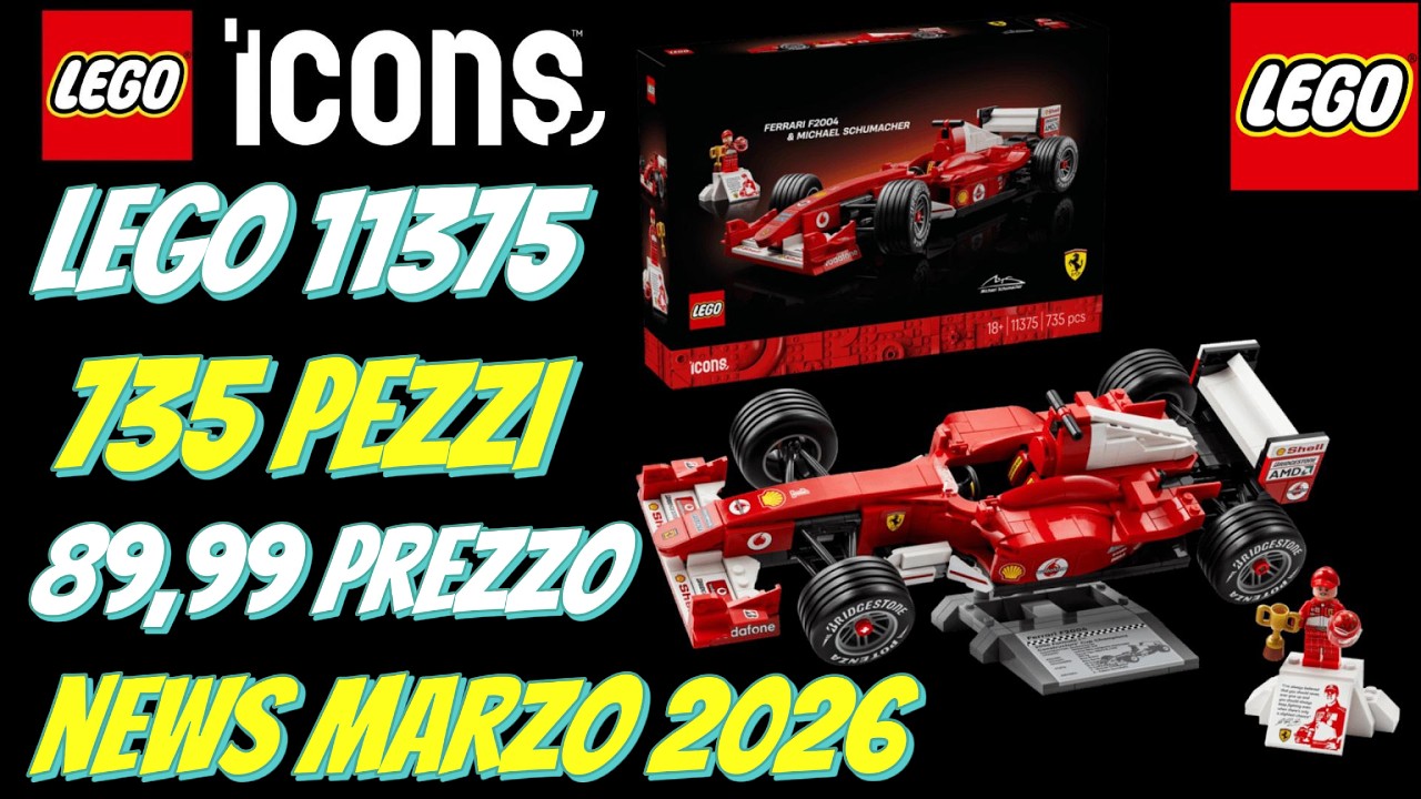 NEWS Recensione Lego 11375 Icons - Ferrari F2004 e Michael Schumacher