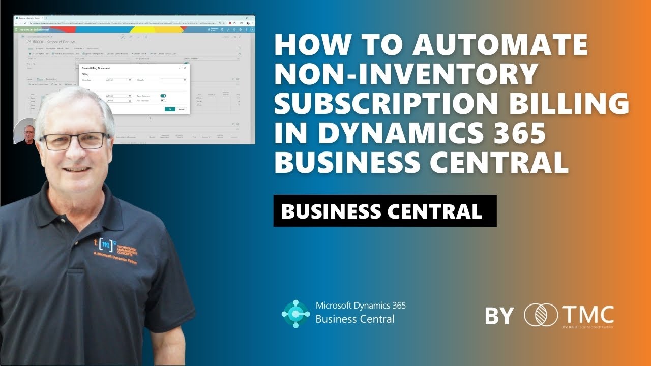 Как автоматизировать выставление счетов за подписку без учета запасов в Dynamics 365 Business Cen...