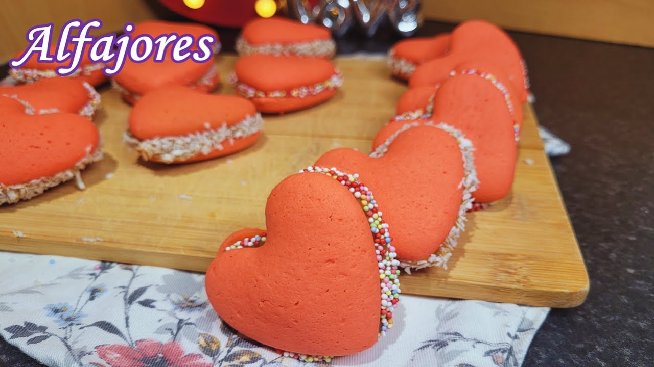 ALFAJORES en forma de CORAZÓN para SAN VALENTIN 👩🏽‍🍳❤