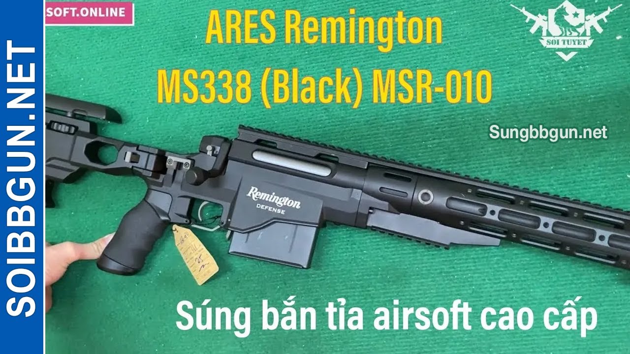 ARES Remington MS338 (Black) MSR-010 Súng bắn tỉa airsoft cao cấp - Sói Tuyết Airsoft