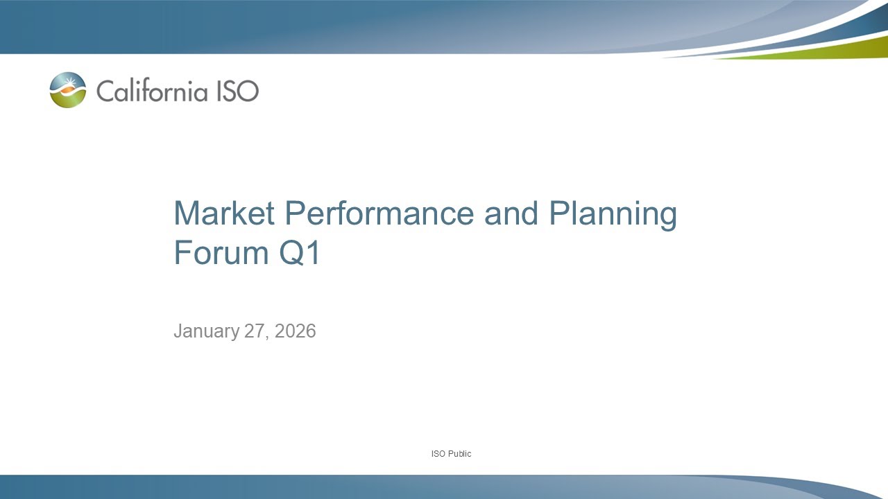Jan 27, 2026 - Market Performance and Planning Forum Q1