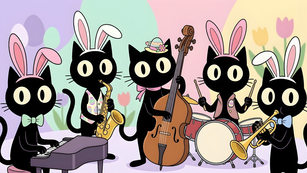 Relax with Cozy Easter jazz 🌷 Happy Cats Music for Creative Energy