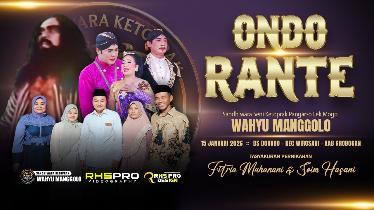 LIVE STREAM KETOPRAK WAHYU MANGGOLO LIVE (MALAM) 150126 DS DOKORO KEC WIROSARI KAB GROBOGAN
