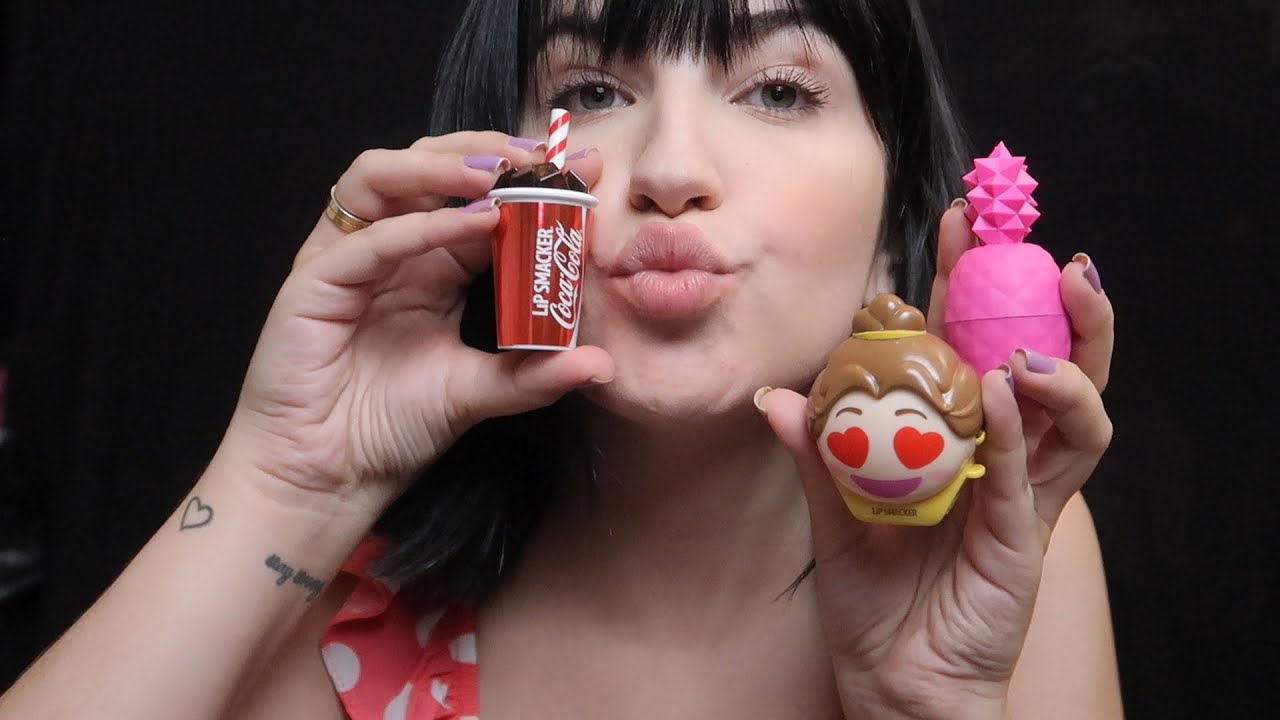 ASMR - ABRINDO E TESTANDO LIP BALM/GLOSS DIFERENTES E FOFOS!