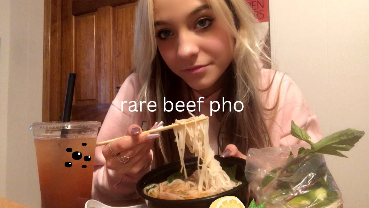 ASMR RARE BEEF PHO & BUBBLE TEA