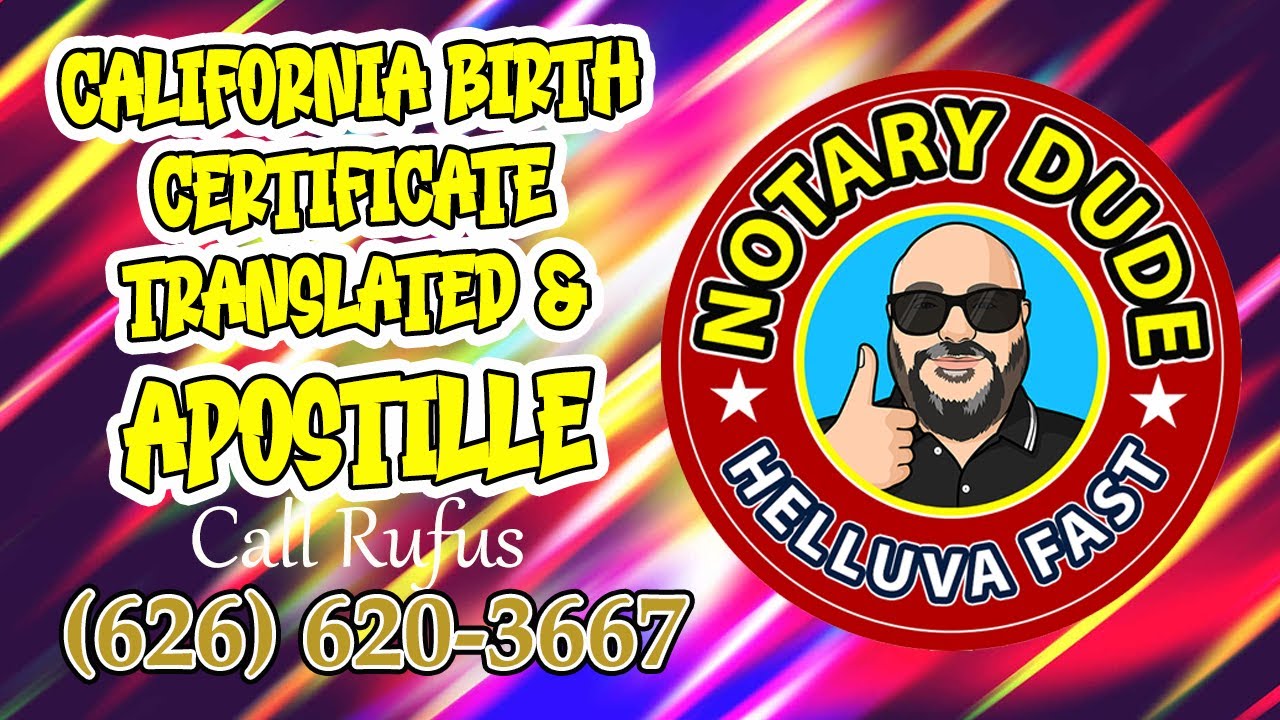 CALIFORNIA BIRTH CERTIFICATE TRANSLATED & APOSTILLE 😁 (How to Apostille & Translate a Document✅)