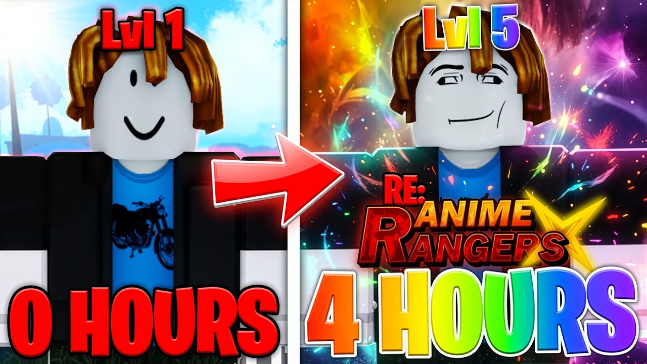 4 ЧАСА до 5-го уровня&hellip; Anime Rangers X &mdash; это БЕЗУМИЕ 😭 (Roblox)