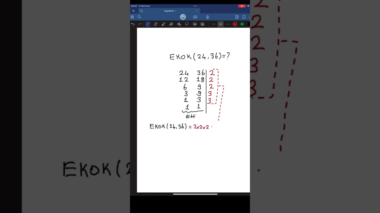 En K&uuml;&ccedil;&uuml;k Ortak Kat #ekok #shorts #tutorial #mathgnet