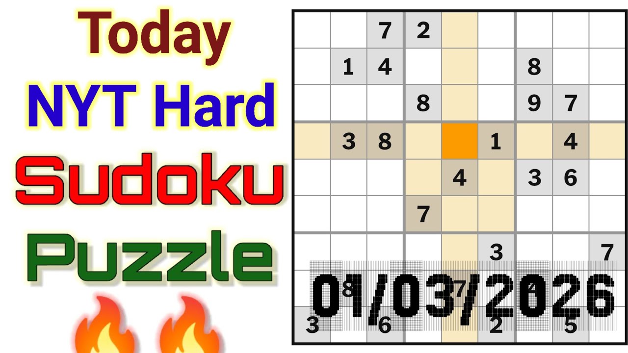 Today 1st March New York USA Singapore UK Canada times hard Sudoku puzzle solution well explain