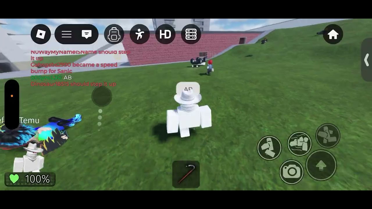 Playing Sanic chase with Jacob 