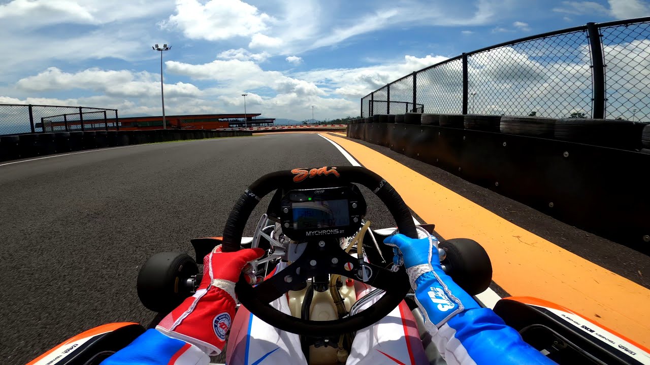 Airborne: First laps around LYL International Kart Circuit in a KZ
