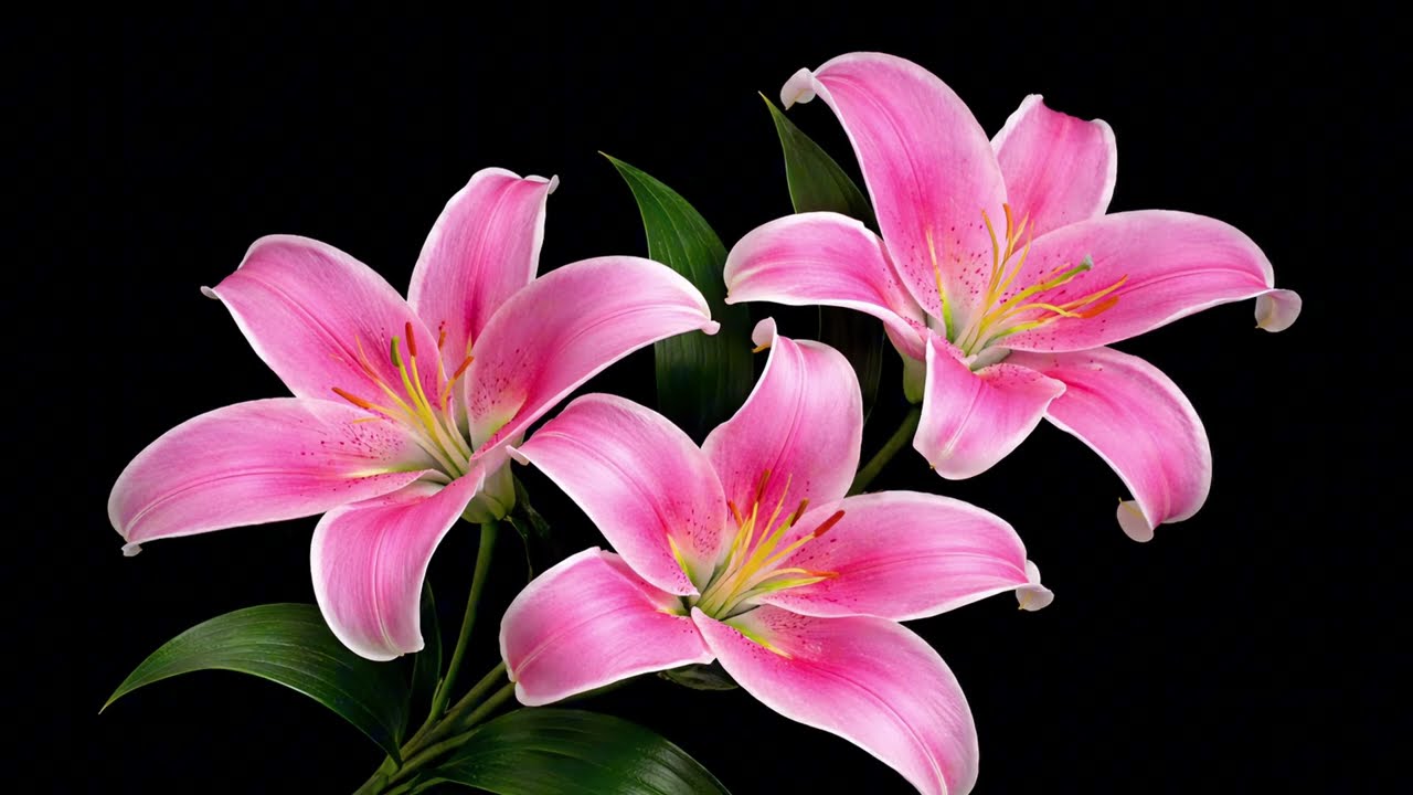 Blush Pink Lilies | 4K Vintage Floral TV Art for Samsung Frame, LG OLED & Sony (Silent, 2 Hours)