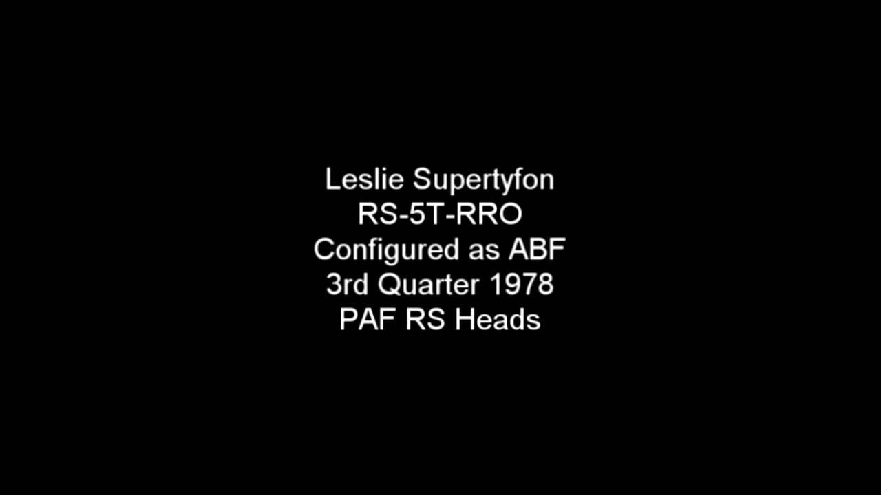 ex CSXT Leslie Supertyfon RS-5T-RRO Recordings Volume Three