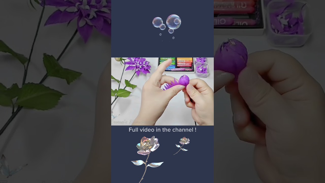 How to Make Dahlia Paper Flowers🌺2024-09-02#DIYPaperflowercraft #Paperflowertutorial #homedecoration