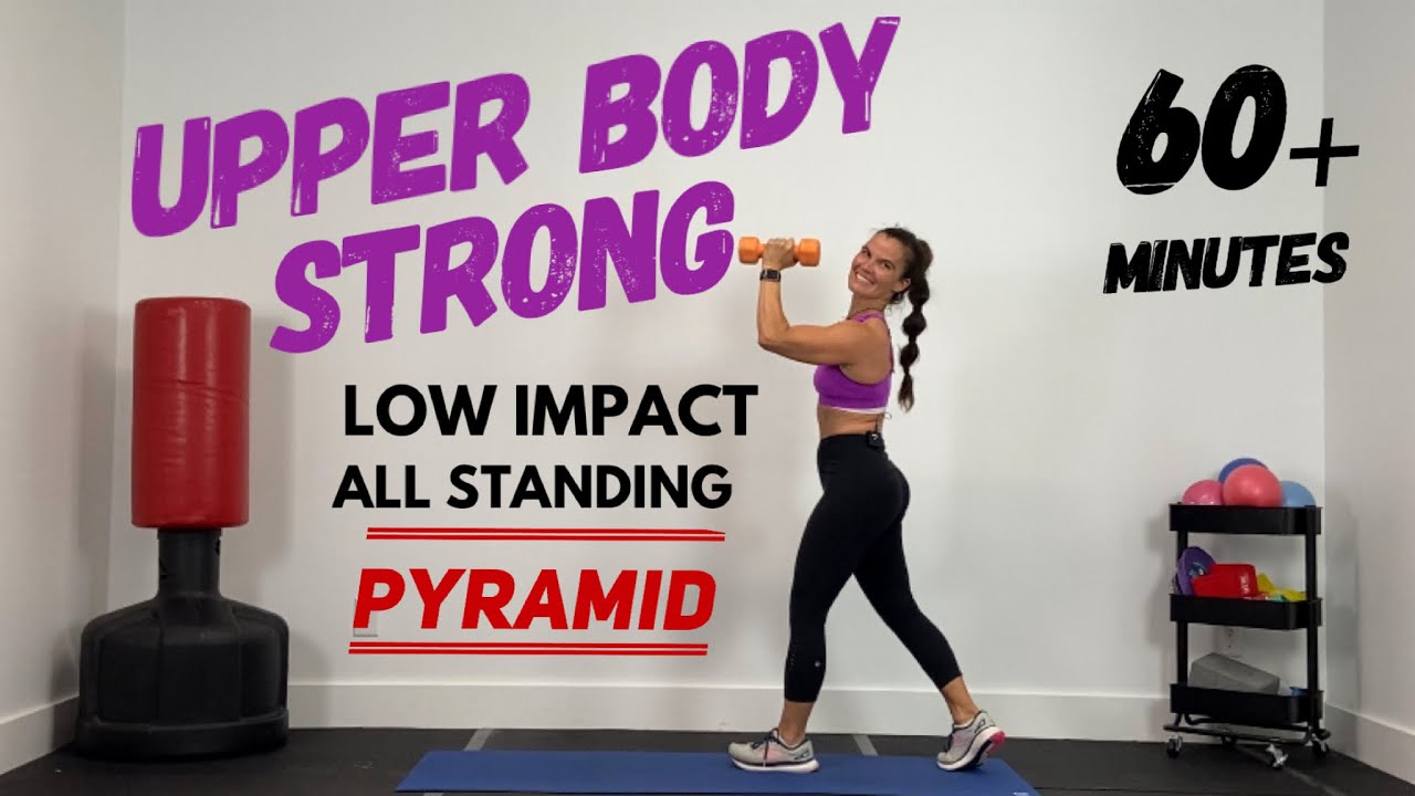 60 MINUTE LOW IMPACT UPPER BODY STRENGTH and CARDIO WORKOUT at HOME / BURN 700 calories