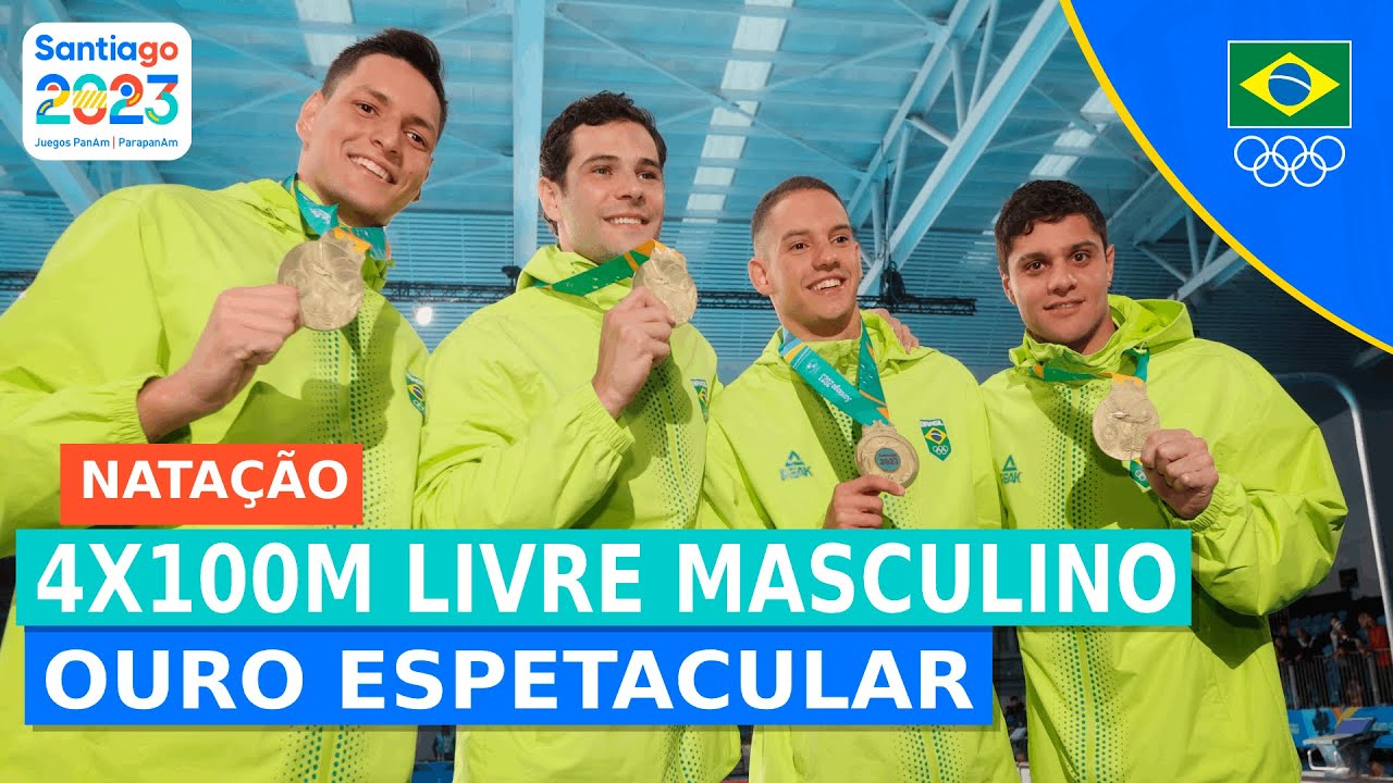 JOGOS PAN-AMERICANOS | NATAÇÃO | REVEZAMENTO 4X100M LIVRE MASCULINO DO BRASIL É OURO