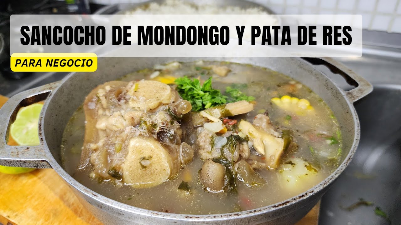RECETA DE SANCOCHO DE MONDONGO - SANCOCHO DE PANZA Y PATA DE RES - SANCOCHO DE PANZA COLOMBIANO