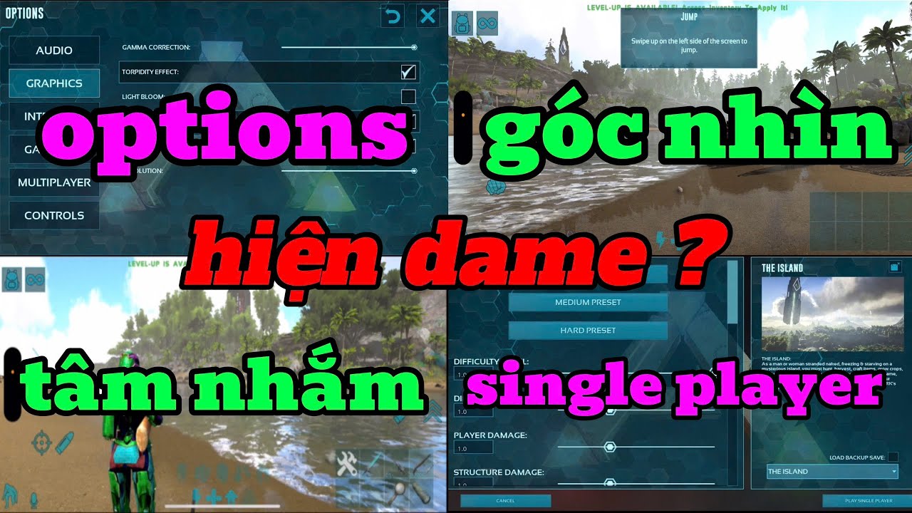 ARK Ultimate - Full Setting: Options, Single, Tâm nhấm, Góc nhìn, Hiện Dame