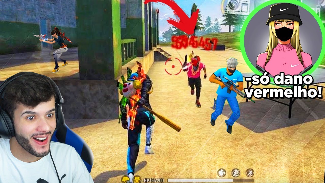Impressionei a Garota INSTAPLAYER no 1X4 no FREE FIRE!!