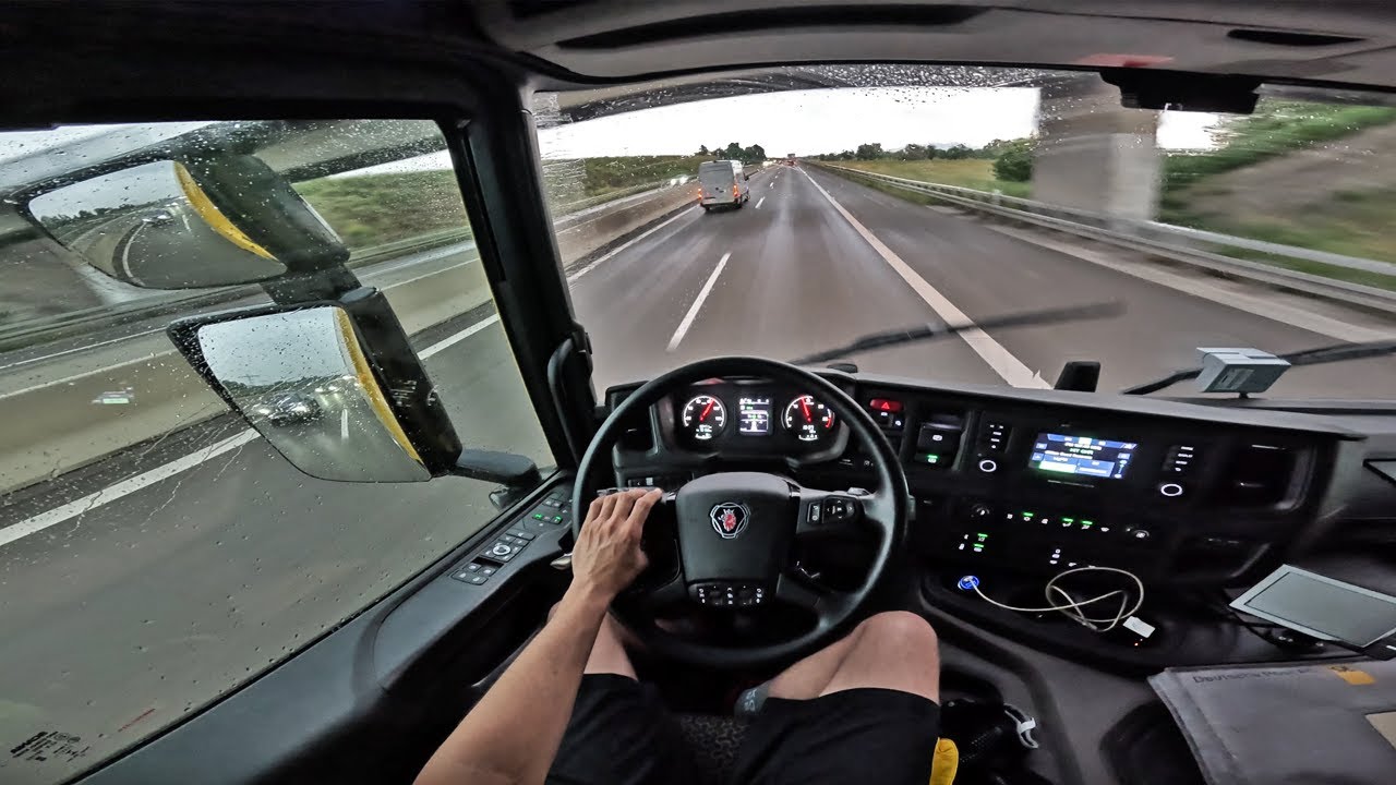 Scania Next Gen + Tandem Trailer | Ein Tag als Postfahrer in Deutschland – LKW-Fahrt 4K #72