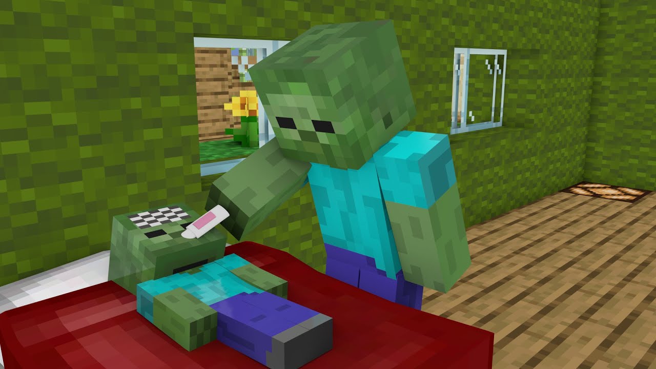 Малыш-зомби и папа 2 &mdash; Minecraft Animation
