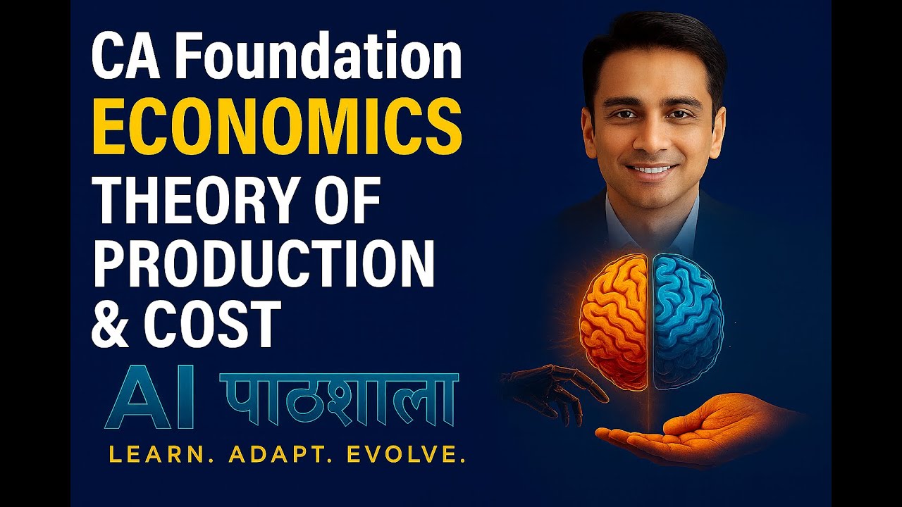 CA Foundation | Masterclass | Economics | Ch.3 Theory of Production & Cost - Unit 1