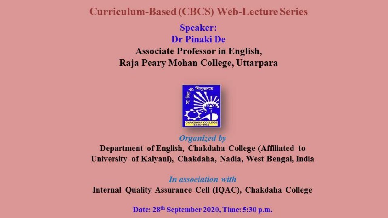 Curriculum-Based (CBCS) Web-Lecture Series
