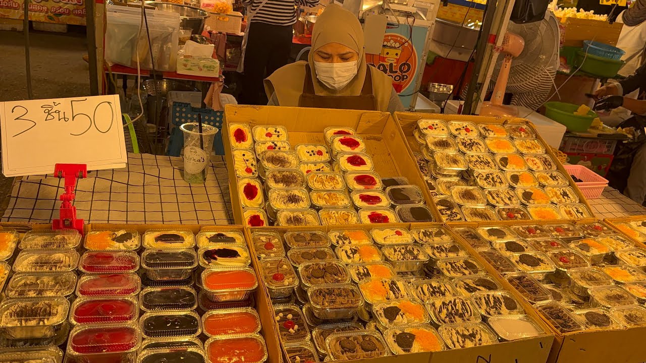 HALAL FOOD IN BANGKOK NIGHT MARKET #halalfood #streetfood #streetfood 