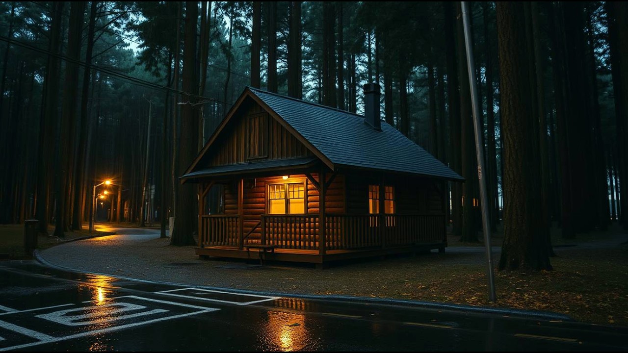 The Sound of Rain in a Wooden House in the Middle of the Forest Relaxing Atmosphere for Deep Sleep