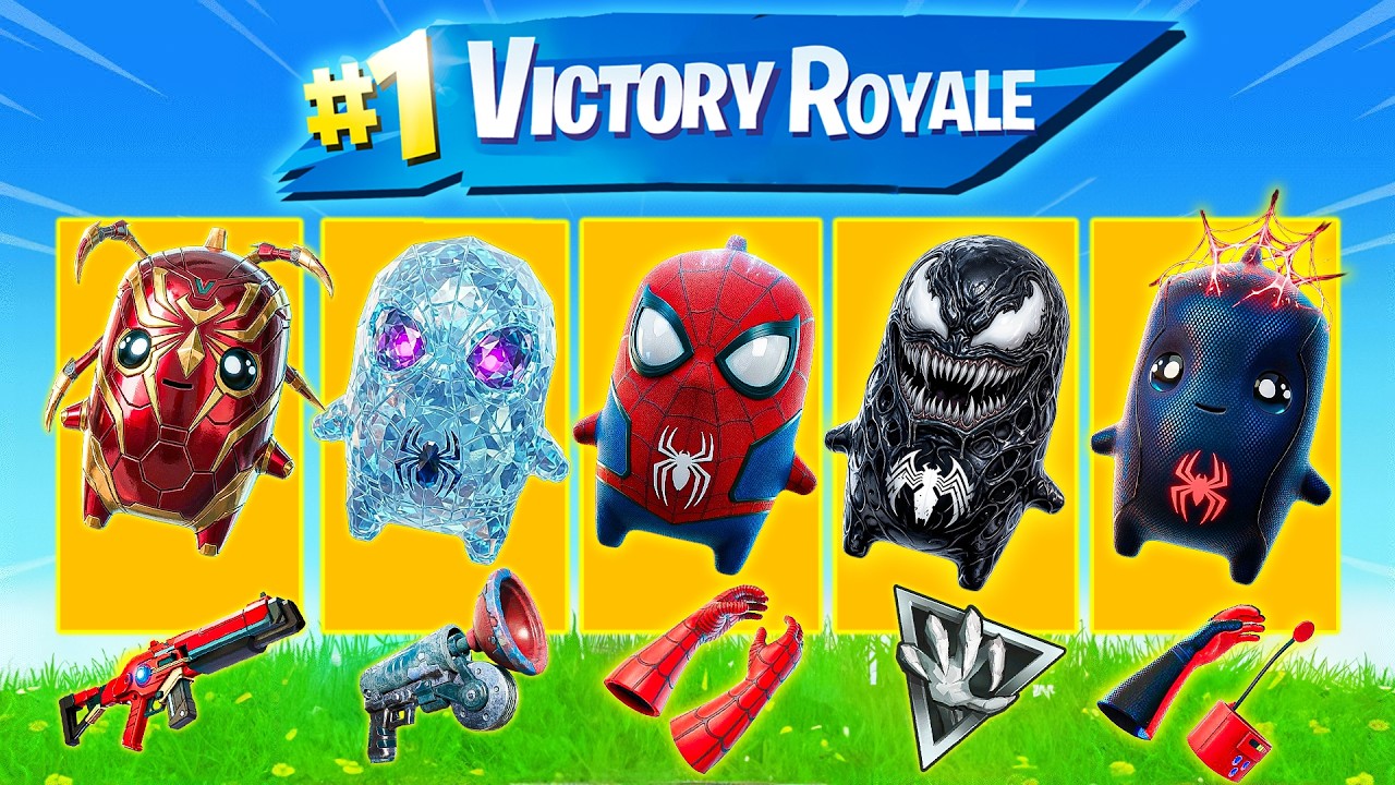 СЛУЧАЙНЫЙ челлендж со спреями Человека-паука в Fortnite!