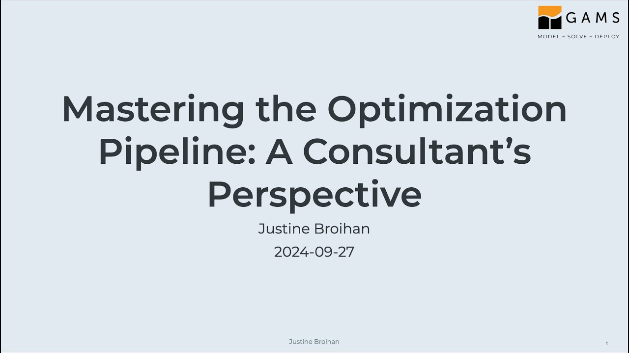 Mastering the Optimization Pipeline: A Consultant’s Perspective