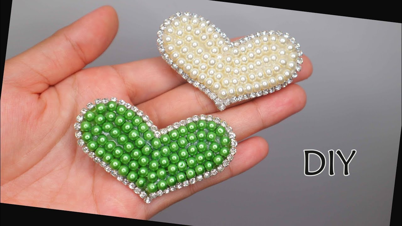 Tutorial Jepit rambut KOREA  mutiara bentuk Love | Handmade hair clip love pearl
