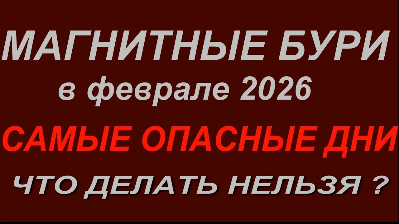 Магнитные бури в феврале 2026.Самые опасные дни.Что делать нельзя.