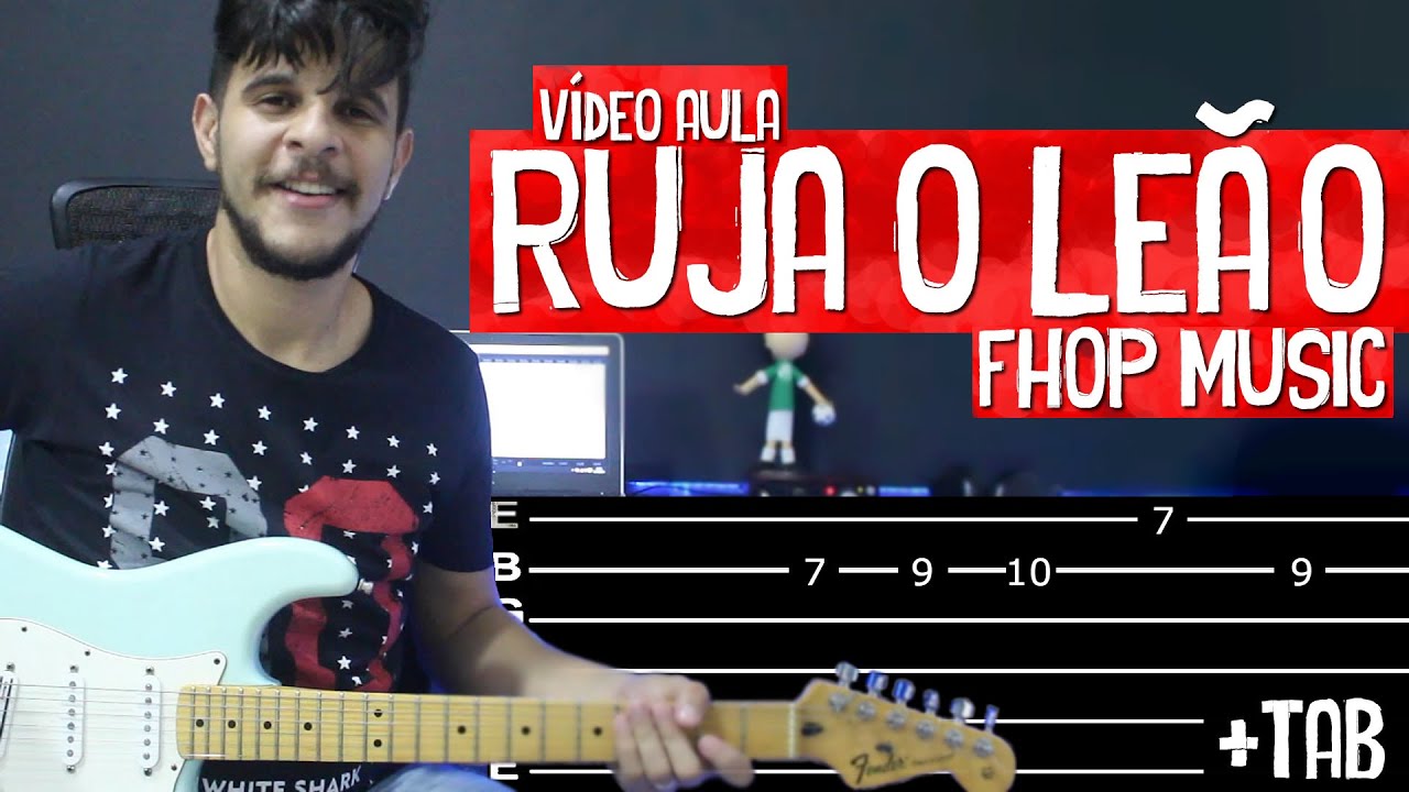 RUJA O LEÃO - Fhop Music na Guitarra // Vídeos Aula Dguide