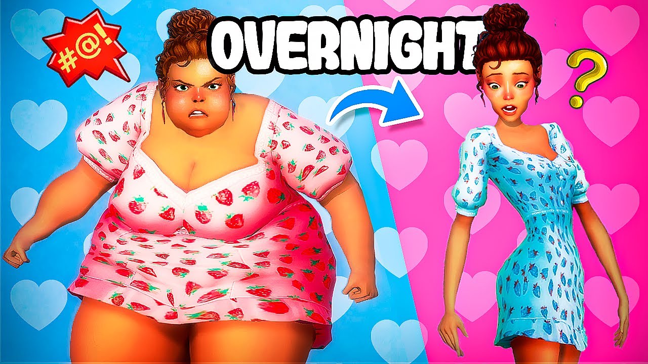 12 HOURS FAT TO SKINNY 😨 SIMS 4 Story