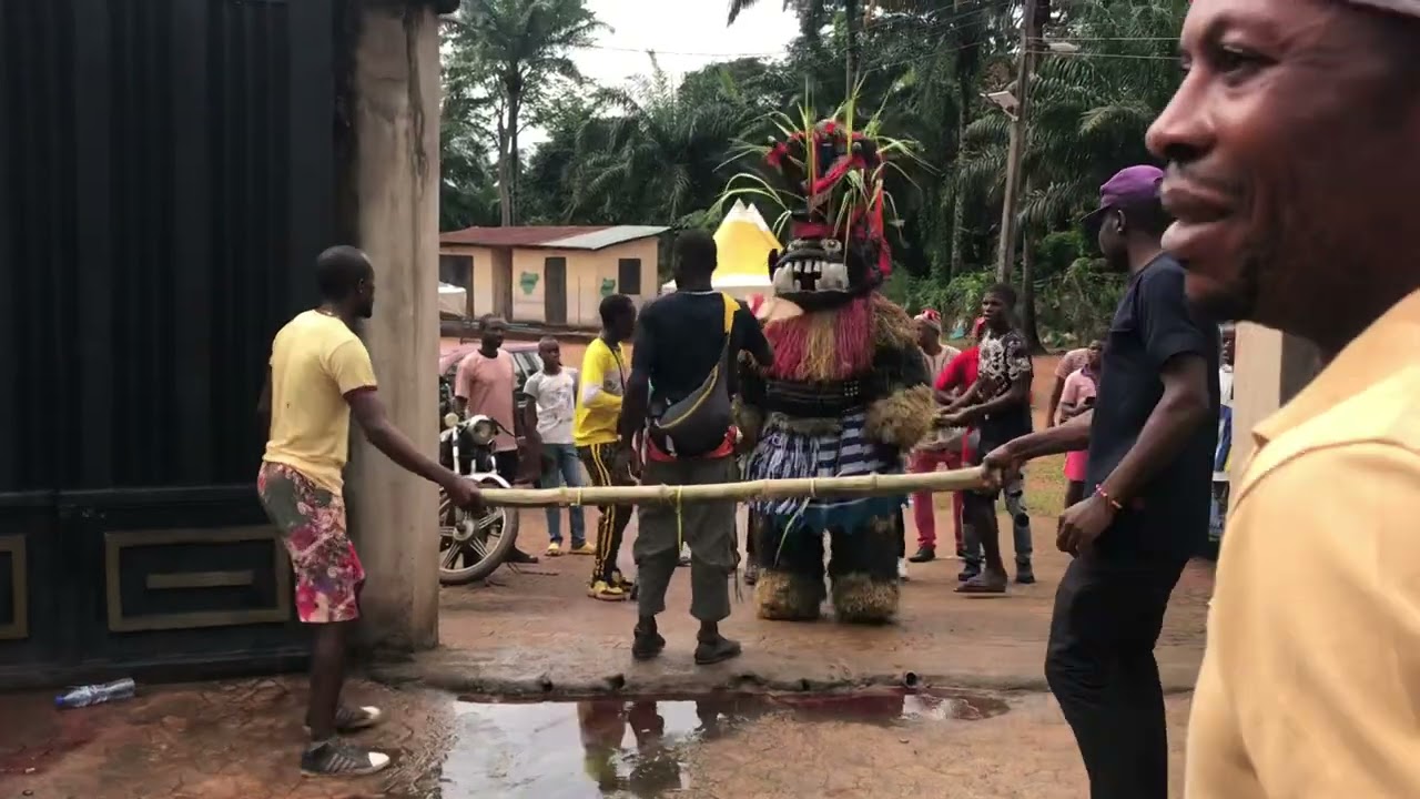 2Face masquerade performing at Amokwe Udi Ochuchu Afor Cultural Festival