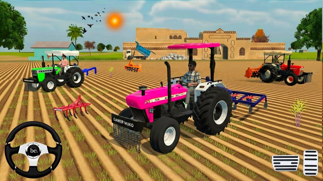 NEW HOLLAND 🚜 , SWARAJ 🚜 , SWARAJ 775 🚜  , TRACTOR CULTIVATOR 🥭 ROTOWETOR 🥭 FROM FARMING 🌾🌿 3D GAM 
