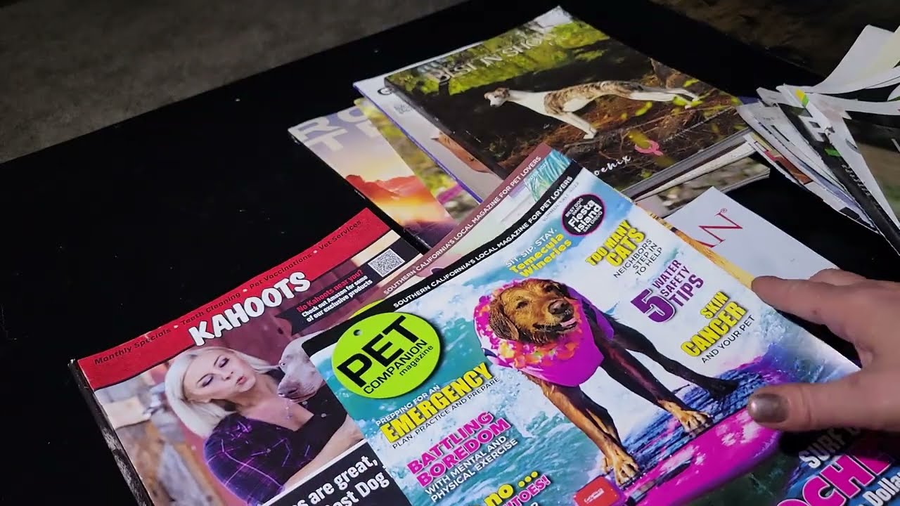 ASMR- page turning -ripping pages in  magazines-no talking